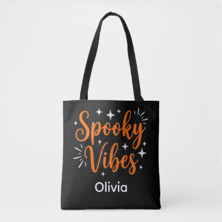 Tote Bag Ambiance Effrayante Halloween Personnalisé Drôle d