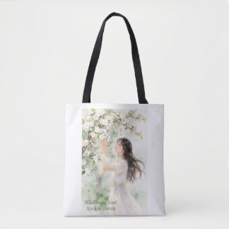 Tote Bag Âme de Fleur Sauvage – Fille dans un Jardin Printa