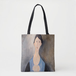 Tote Bag Amedeo Modigliani - Jeune femme en bleu
