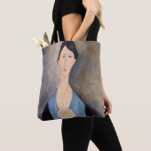 Tote Bag Amedeo Modigliani - Jeune femme en bleu (De près)