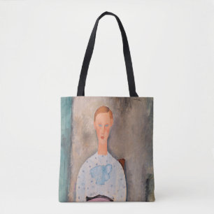 Tote Bag Amedeo Modigliani - Une fille avec une blouse Polk