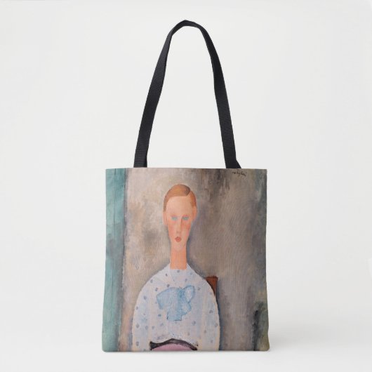 Tote Bag Amedeo Modigliani - Une fille avec une blouse Polk (Devant)