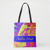 Tote Bag Amelia Island Florida Plage tropicale vacances (Devant)