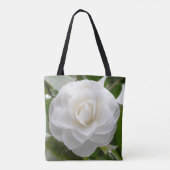 Tote Bag Amende blanche d'aquarelle de camélia florale (Dos)