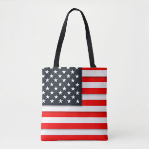 Tote Bag Américain les Etats-Unis drapeau fait sur command