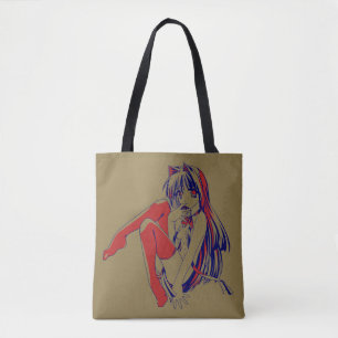 Tote Bag Américain Manga Neko Catgirl Kawaii Anime