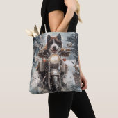 Tote Bag American Akita Dog équitation moto Noël (De près)