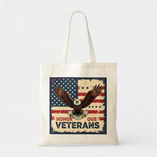 Tote Bag American Eagle Honor Our Veterans (Devant)