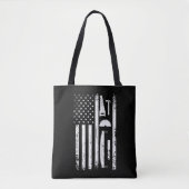 Tote Bag American Flag Carpenter Tools Woodworker Crafsman (Devant)