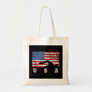 Tote Bag American Flag Swimming USA Cadeau Swim Team Premiu