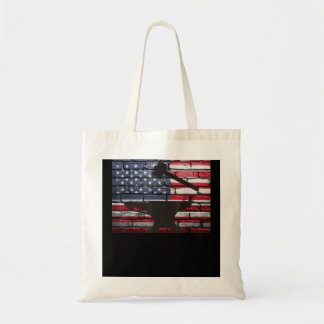 Tote Bag American Flag Vintage Patriotic Blacksmith Anvil