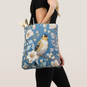 Tote Bag American Goldfinch William Morris Inspired (De près)
