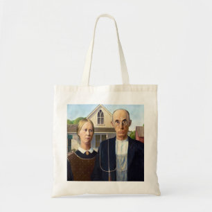Tote Bag American gothique classique peinture Grant Wood