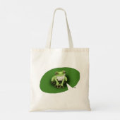 Tote Bag American Green Tree Frog Lily Pad (Dos)