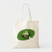 Tote Bag American Green Tree Frog Lily Pad (Devant)