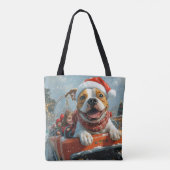 Tote Bag American Staffordshire Chien Noël (Dos)