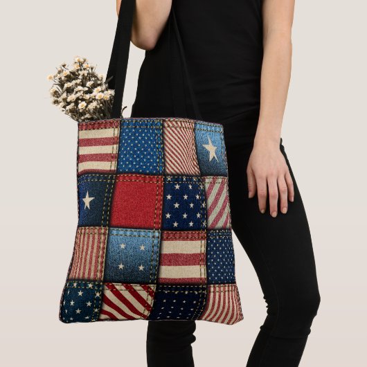 Tote Bag Americana All Over Print Fourre-tout 1 (De près)