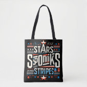 Tote Bag Amérique Abstraite : Étoiles, Spooks et Stripes (Devant)