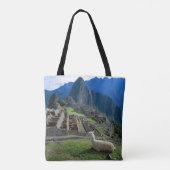 Tote Bag Amérique du Sud, Pérou. Un lama repose sur une col (Dos)