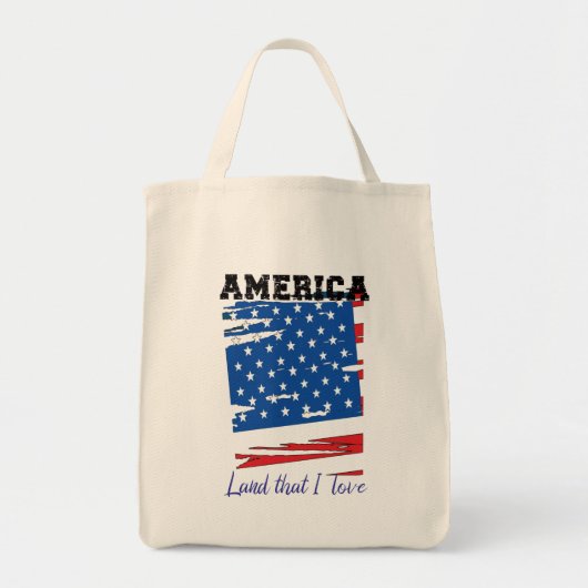 Tote Bag Amérique, terre que j'aime (Devant)
