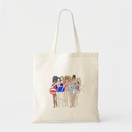 Tote Bag Amis à une partie de plage (Devant)