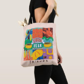 Tote Bag AMIS™ | Central Perk Vibrant Graphic (De près)