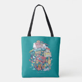 Tote Bag AMIS™ | Collage de dessin (Dos)
