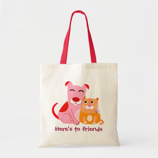 Tote Bag Amis de chien et de chat (Devant)
