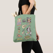 Tote Bag AMIS™ | Graphique d'icônes de dessin (De près)