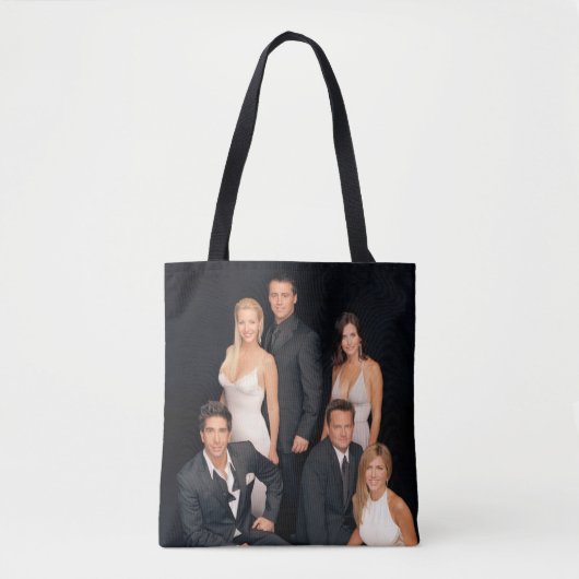Tote Bag AMIS™ | Groupe en noir et blanc (Devant)