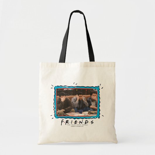 Tote Bag AMIS™ | Joey, Ross et Chandler sur le canapé (Devant)