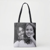 Tote Bag Amis photo customisés 4 Eva (Devant)