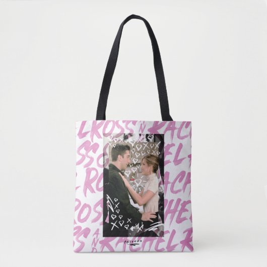 Tote Bag AMIS™ | Ross Et Rachel Doodled Hearts (Devant)