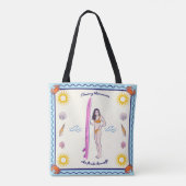 Tote Bag Among the waves, she finds herself. (Dos)