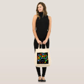 Tote Bag Amour Afro Coloré (Devant (modèle))