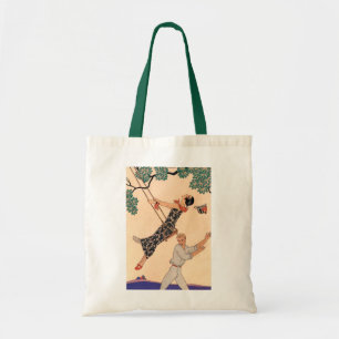 Tote Bag Amour Art Déco Vintage, La Balançoire de George Ba