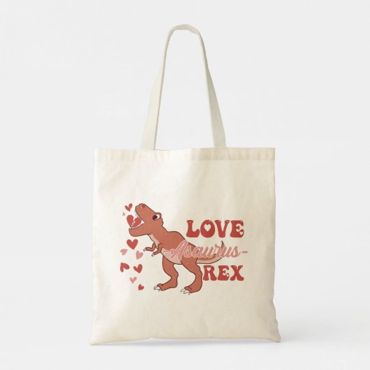 Tote Bag Amour-Asaurus Rex drôle (Dos)
