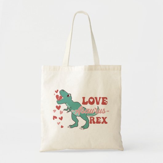 Tote Bag Amour-Asaurus Rex drôle (Devant)