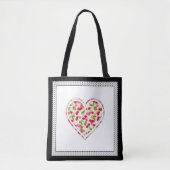 Tote Bag Amour, baies, cerise (Devant)
