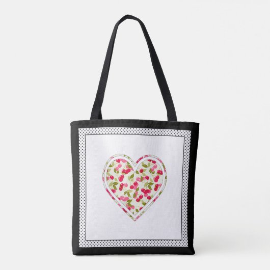 Tote Bag Amour, baies, cerise (Dos)
