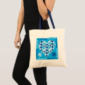 Tote Bag Amour (Bleu Diamant) (Devant (produit))