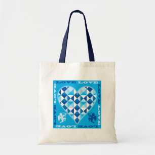 Tote Bag Amour (Bleu Diamant)