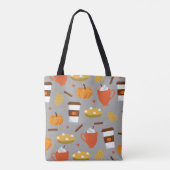 Tote Bag amour citrouille épice gris (Dos)