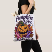 Tote Bag Amour citrouille et sensibilisation (De près)
