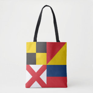 Tote Bag AMOUR dans les drapeaux de signal nautique coloré