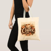 Tote Bag Amour de café floral (Devant (produit))