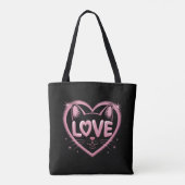 Tote Bag Amour de chat étincelant (Dos)
