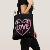 Tote Bag Amour de chat étincelant (De près)