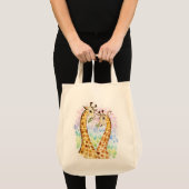 Tote Bag Amour de girafe (Devant (produit))