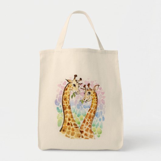Tote Bag Amour de girafe (Devant)